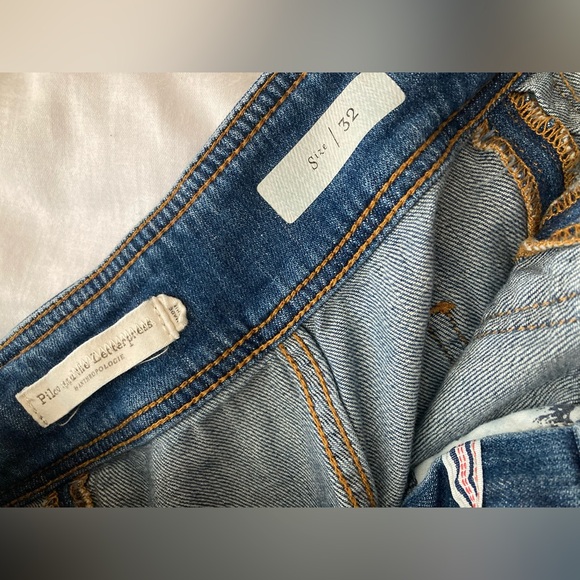 Pilcro and the Letterpress Anthropologie Cropped High rise Denim Jeans 32 - Picture 4 of 7